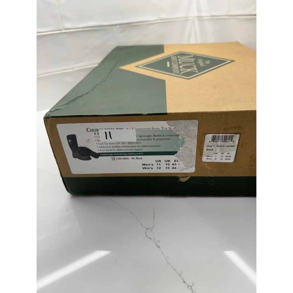 Muck Boots men's Chore Classic tall Waterproof‎ Rubber Boots steel toe men's 11